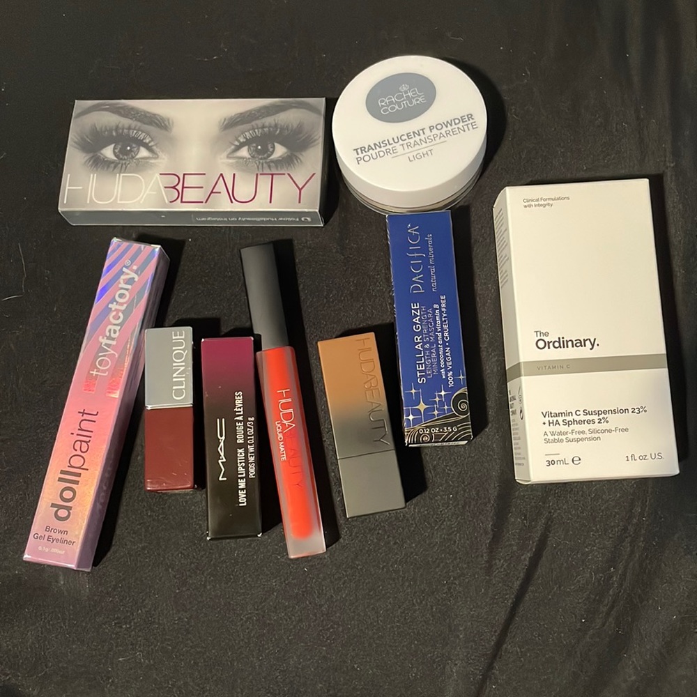 Unused makeup and skincare